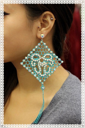 Orecchini pizzo macrame - pizzo,