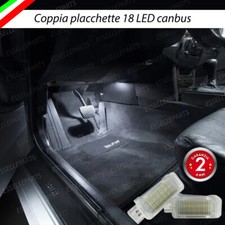 COPPIA PLACCHETTE 18 LED VANO PIEDI SPECIFICO BMW SERIE 1 E87 E88 E82 E81 6000K