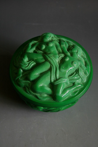 Scatola vetro art deco - scatola,