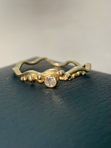 Anello oro e diamanti - 9, kt