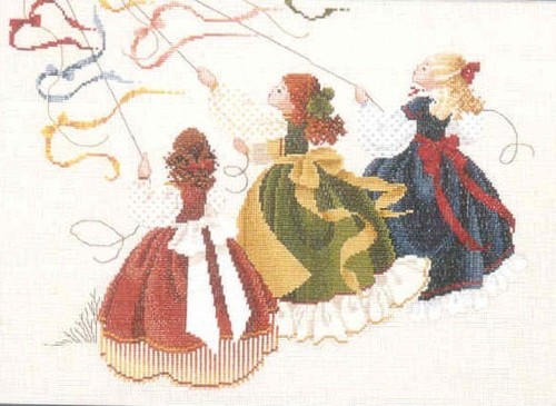 Tabella punto croce lavanda - , e