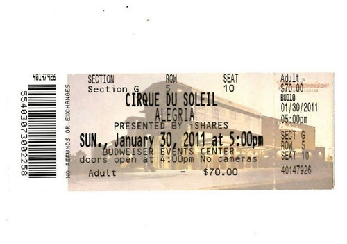 Biglietto cirque soleil - du,