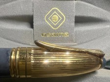 🔴 OSAMA penna sfera mini da agenda lacca grigia e dorata scrive vintage