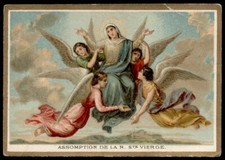 santino cromo-holy card vita di gesu' ASSUNZIONE DELLA VERGINE MARIA