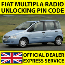 ✅FIAT MULTIPLA AUTORADIO NAVIGAZIONE SBLOCCO PIN CODICE PER TUTTI I MODELLI✅