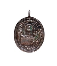 *HH* Medaglia Religiosa Votiva Devozionale Traslazione Santo santa Madonna Maria