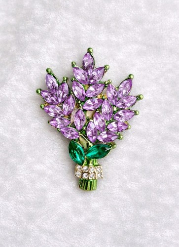 Spilla bouquet lavanda - , viola