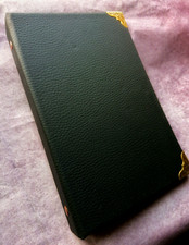 Raccoglitore anelli pelle nera