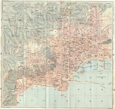 NAPOLI Mappa Touring Club 1927 Carta geografica