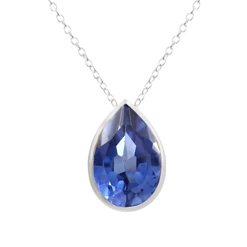 Collana con ciondolo zaffiro - collana,