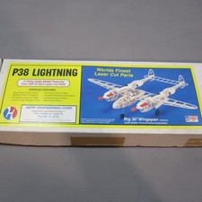Herr Engineering P38 Lightning 30" Modellino Aereo Kit K-115 Legno di Balsa