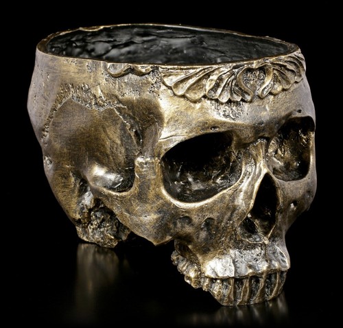 Teschio vaso decorato - teschio,