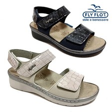 Fly Flot Sandalo Donna Plantare Estraibile con Fasce a Strappo 29G05 Blu Avorio