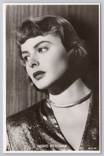 Rppc ingrid bergman glamour - rppc,