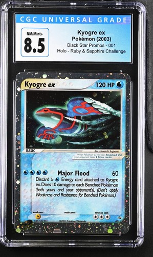 Cgc kyogre 2003 black - 8.5, ex