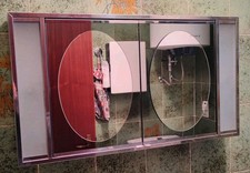 SPECCHIO Mobiletto Appendere Con Luce PER BAGNO  Anni 50  con armadietti 