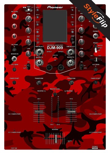 Pioneer djm 909 skin rosso - pioneer,