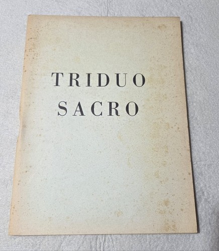 Triduo sacro - triduo,