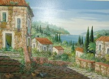 ERNESTO RISPOLI OLIO SU TELA CM 50X70 vassetti,pratella,mascolo,sapio,ferrara