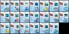 Maldives: Landscapes (atolls) and Fish collection 20 s/s MNH  #CNA209
