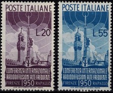 1950 ITALIA REPUBBLICA RADIODIFFUSIONE 2 V. MNH CERT. RAYBAUDI MF133013