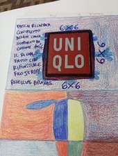 Patch Uniqlo Ricamato Con Tessuto Denim 