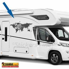 Adesivo PLANISFERO ROSA DEI VENTI per camper,roulotte, furgoni,barche 100x49 cm