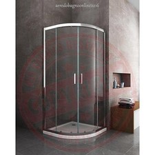 BOX CABINA DOCCIA BAGNO CURVO ANGOLARE TONDO EASYCLEAN 90X90 87.5-89X87.589 H190