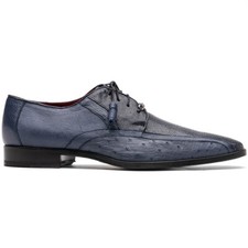 Scarpe Marco Di Milano Lucca struzzo e razza colore navy