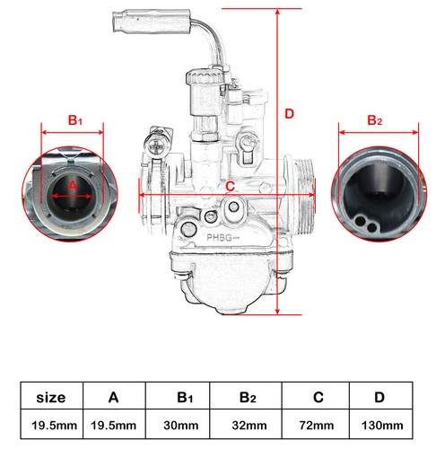 Carburatore scooter 50cc 70cc - scooter,