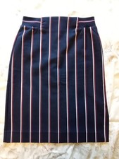 Zara Womens Blue Striped White