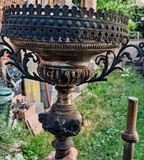 Grande ANTICO CANDELIERE di Chiesa Alto Metri 1,80  Base Ferro Battuto