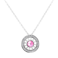 GEPARDINI Collana ruota della vita con cristalli di Swarovski - Rosa