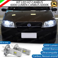 KIT LED H7 FIAT PUNTO MK3 III 188 6000K BIANCO 6000 LUMEN CANBUS ANABBAGLIANTI
