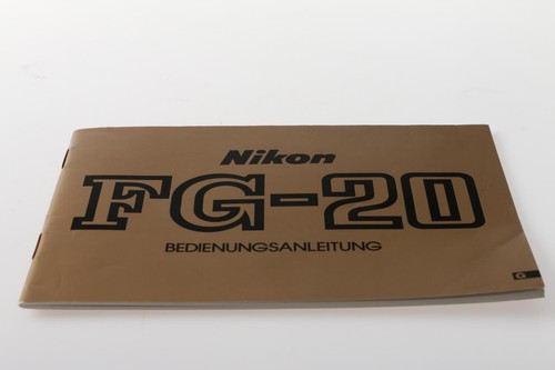 Nikon manuale di - nikon, fg-20