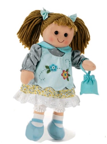 Bambola pezza azzurra plush - bambola,