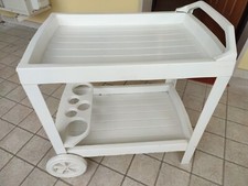 tavolo con 6 sedie da giardino più carrello portavivande