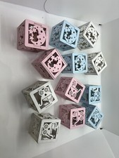 Scatole scatoline bomboniere nascita battesimo senza confetti￼ 12