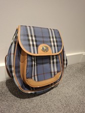 zaino vintage Burberry blu a