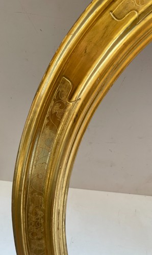 Cornice ovale legno con - cornice,