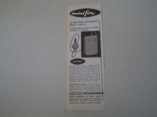 advertising Pubblicità 1954 REGISTRATORE DITTAFONO MINIFON - ETERVIDEO