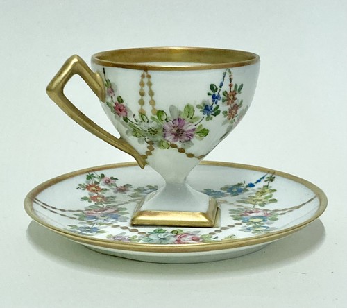 Tazzina giraud limoges dipinta - limoges,
