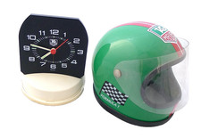 RARO OROLOGIO SVEGLIA DA TAVOLO TAG HEUER CASCO PILOTA FORMULA 1 F1 VINTAGE