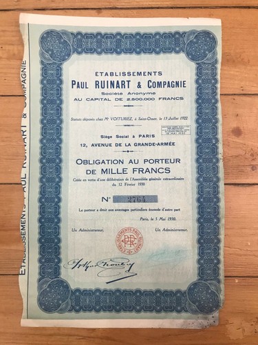 Champagne paul ruinart cie - ruinart, &