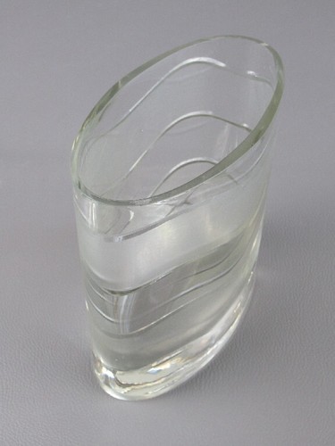 Vaso vetro ovale vintage