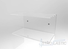 Mensola in plexiglass trasparente a C - H20 x L40 x P20