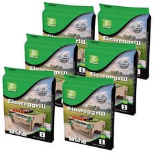 6x Pietra lavica premium sostenibile griglia usa e getta aiuto per la coltivazione legno bambù carbone