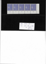 Impero tedesco numero Michel 698 nuovo di zecca 5 strisce con bordo laterale