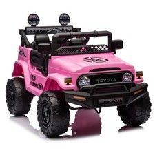 TOYOTA FJ CRUISER ROSA elettrica bimbi macchina per bambini radiocomandata 12V
