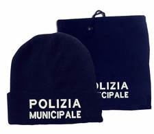 BERRETTO CUFFIA ZUCCOTTO  E SCALDACOLLO POLIZIA MUNICIPALE.